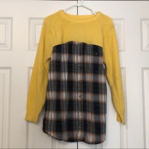 UO Urban Renewal Sweater-top flannel tunic